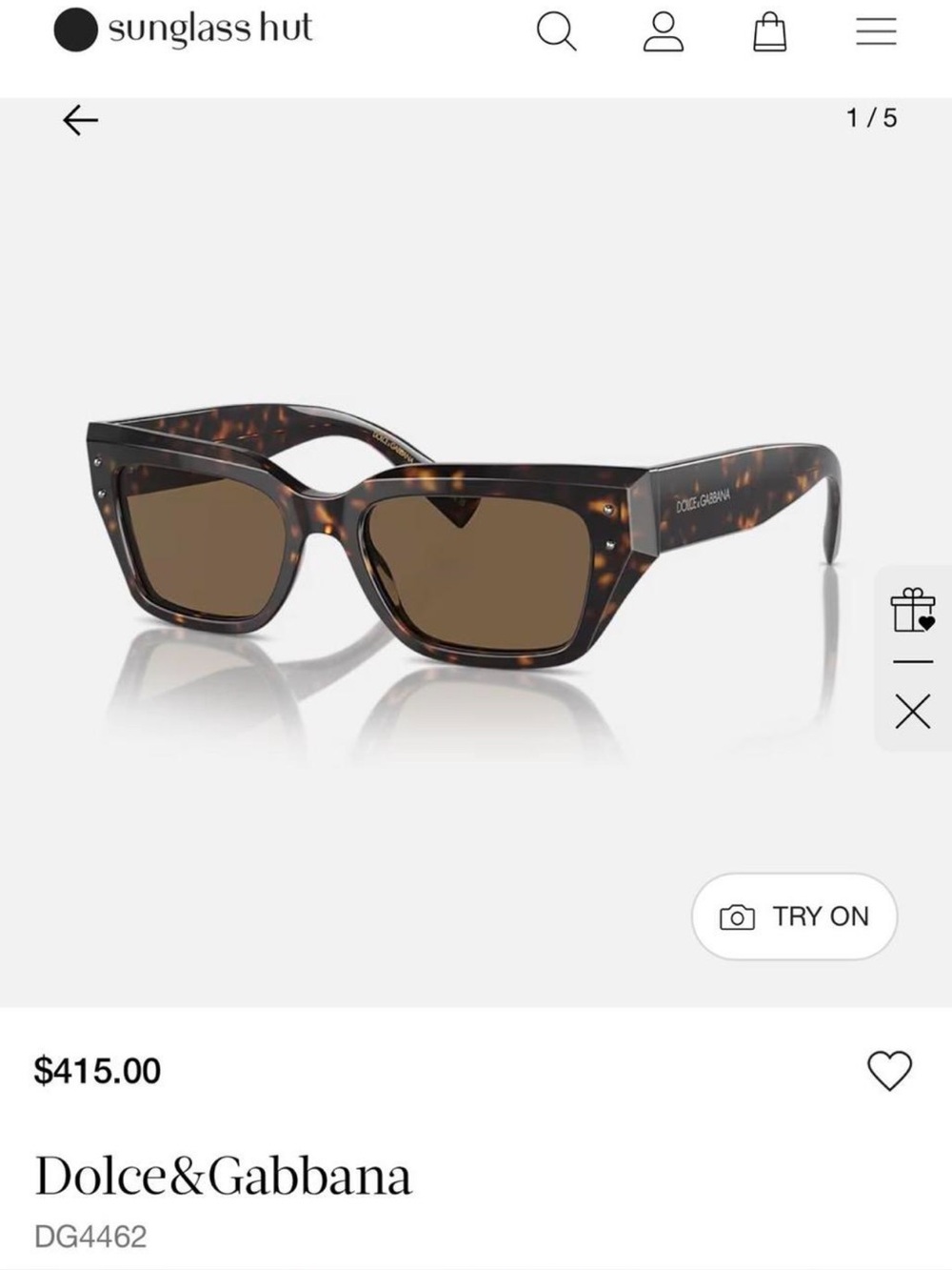 Dolce & Gabbana Tortoiseshell Sunglasses